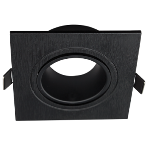 Brightstar Lighting Dl124 Black Square Recessed Polycarbonate With Antiglare Ring Tilt