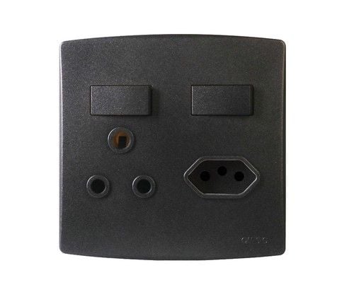 SINGLE PLUG + 3X PIN SOCKET BLACK ONESTO 4X4