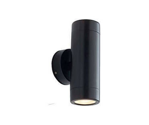BLACK ALUMINIUM GU10 UP AND DOWN WALL WHI